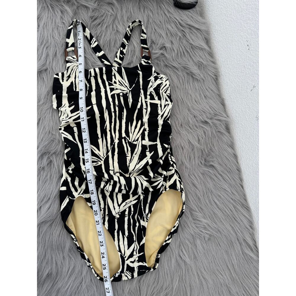 Lands' End Women's Zebra Print One-Piece Swimsuit - Picture 4 of 8